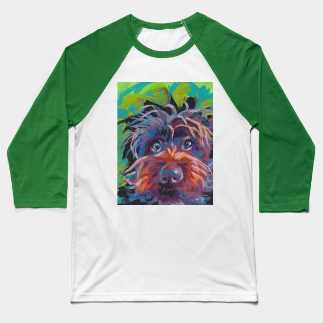 WireHaired Pointing Griffon Bright colorful pop dog art Baseball T-Shirt by bentnotbroken11